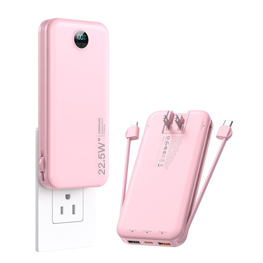 Plug-in Power Bank With Fast Charging And Cable