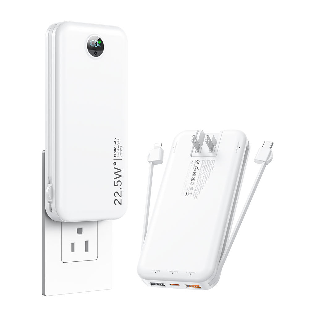 Plug-in Power Bank With Fast Charging And Cable