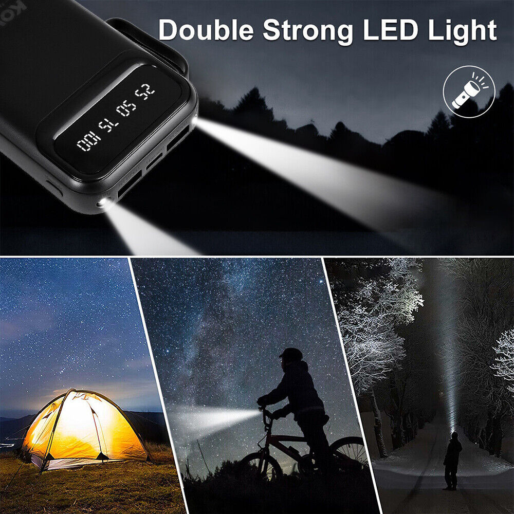 30000mAh Power Bank, Fast USB Charger, External Battery For Mobile Phones DE