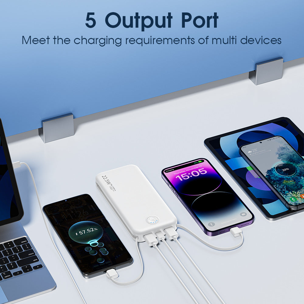 Plug-in Power Bank With Fast Charging And Cable