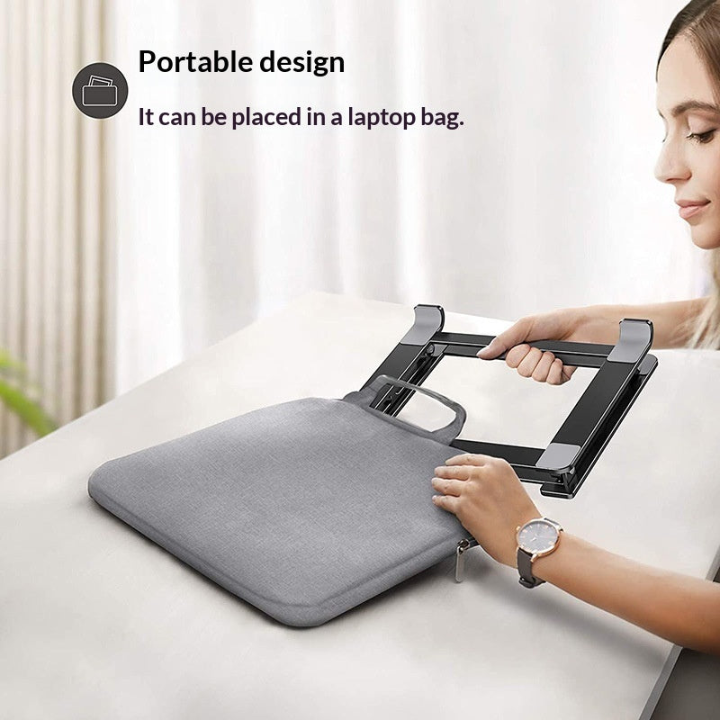 Aluminum Alloy Double-Layer Height-Adjustable Folding Storage Cooling Stand