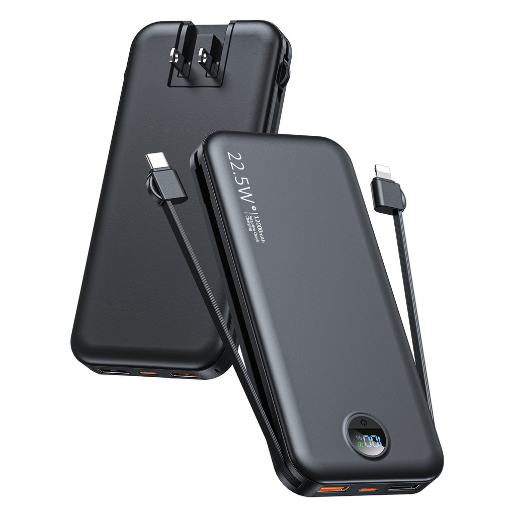 Plug-in Power Bank With Fast Charging And Cable