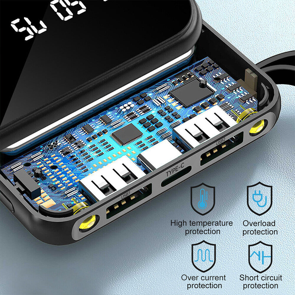 30000mAh Power Bank, Fast USB Charger, External Battery For Mobile Phones DE