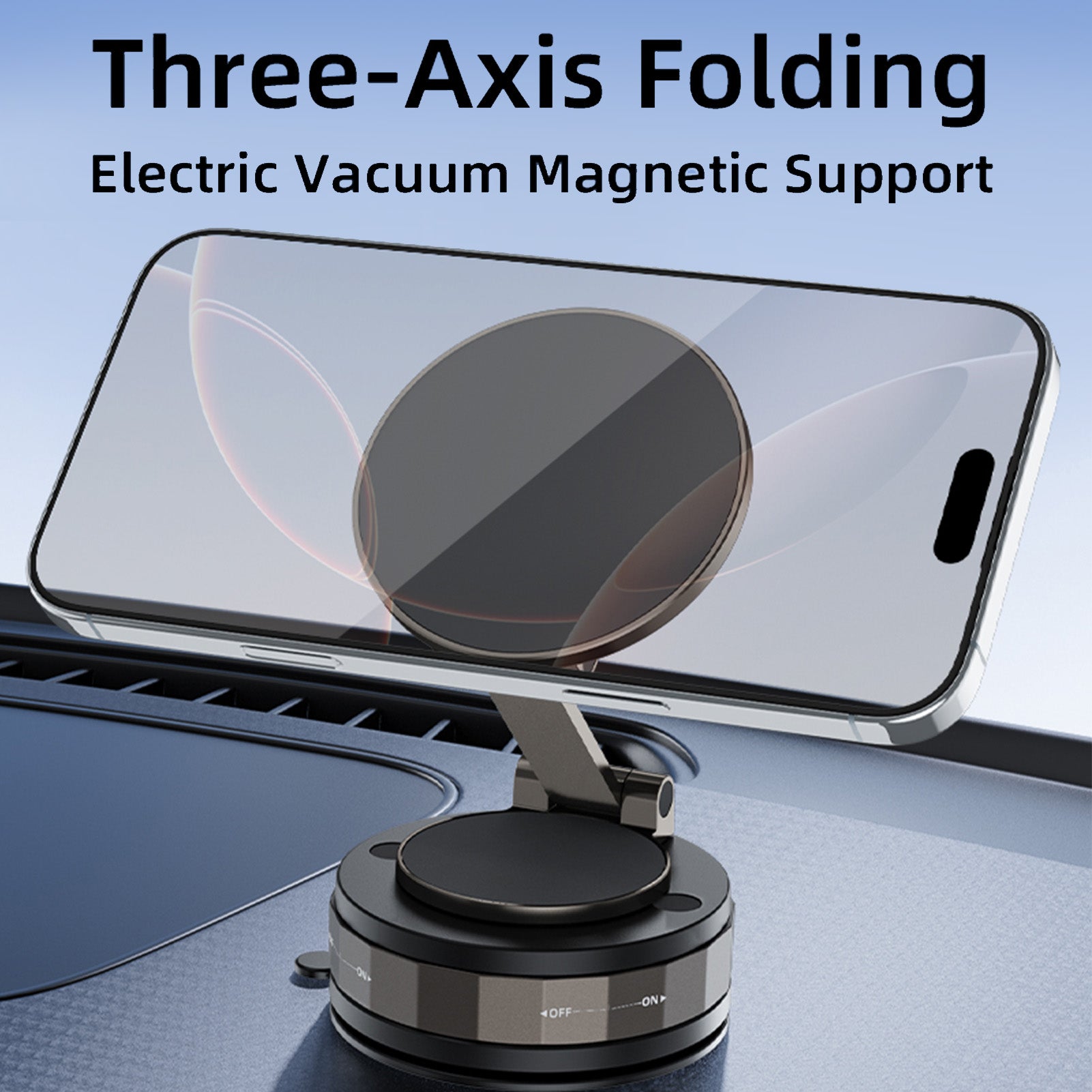 360 Degree Vacuum Magnetic Suction Car Phone Holder Suction Cup Phone Mount For Windshield Gym Vacuum Magnet Phone Stand