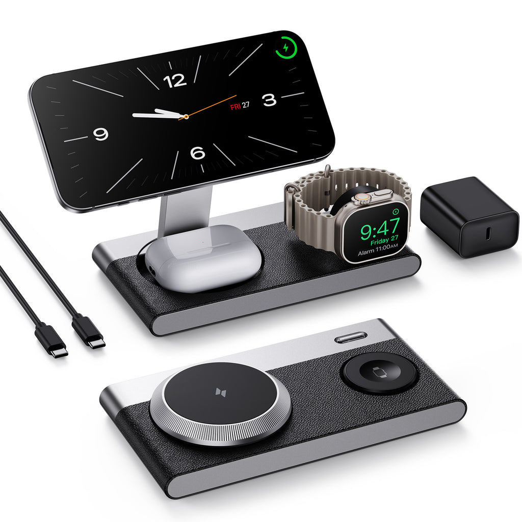Creative Camera Magnetic-suction Foldable All-in-one Wireless Charger