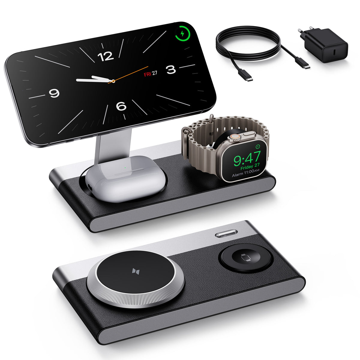 Creative Camera Magnetic-suction Foldable All-in-one Wireless Charger