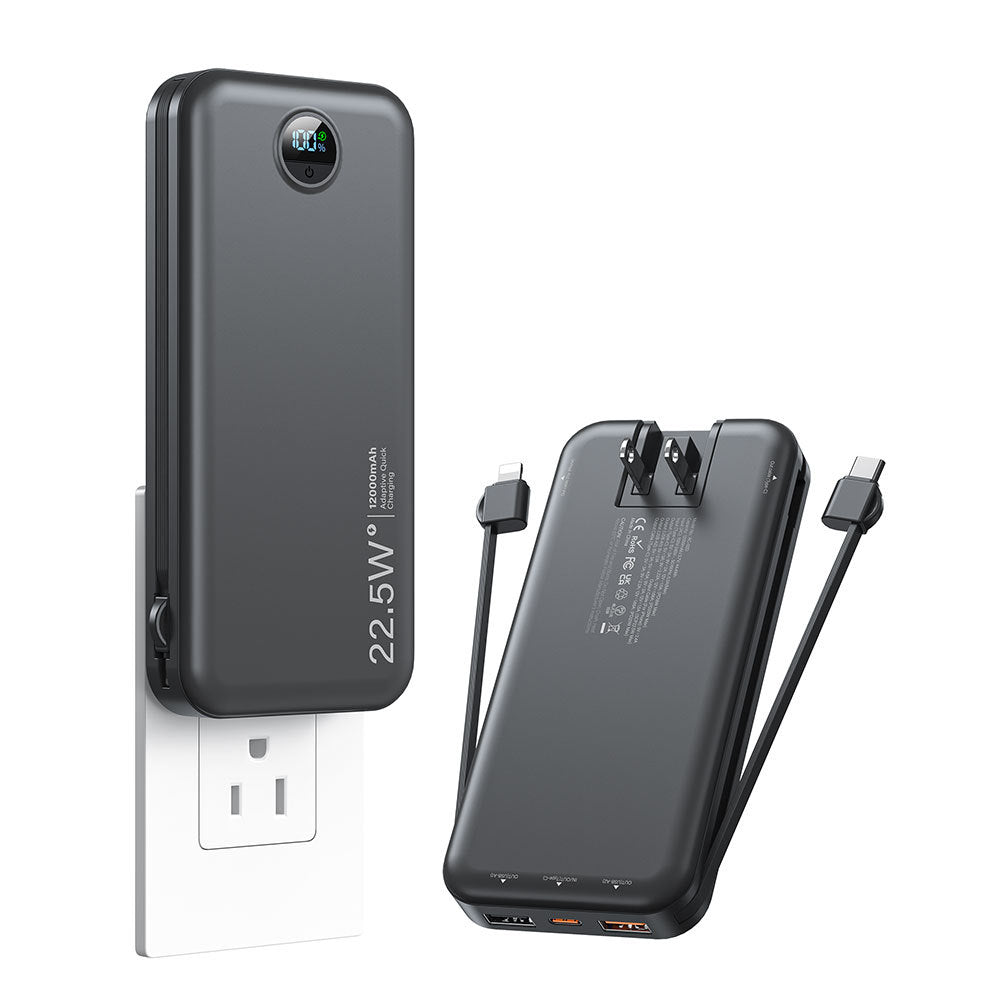 Plug-in Power Bank With Fast Charging And Cable