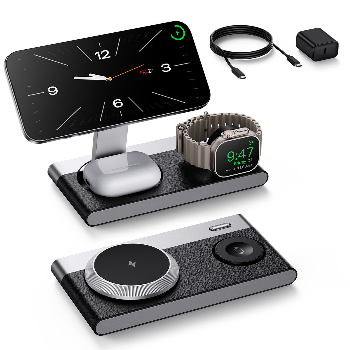 Creative Camera Magnetic-suction Foldable All-in-one Wireless Charger