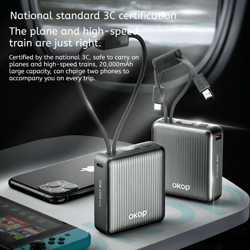 KP-724 20000mAh High-Capacity Power Bank With Digital Display Fast Charging 3C Certified Factory Stock Available