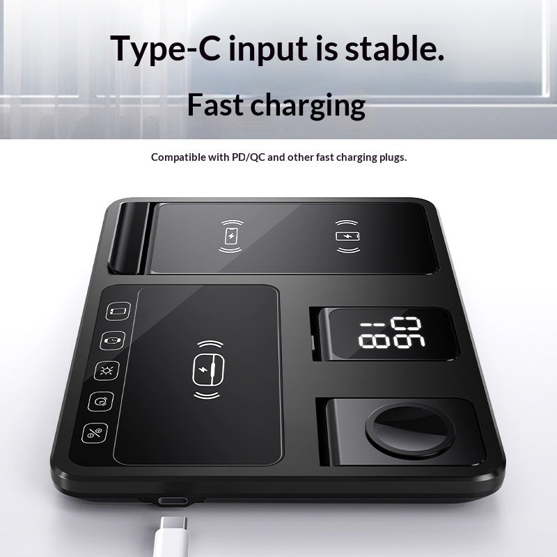 Digital Display Clock Touch Desk Wireless Charger