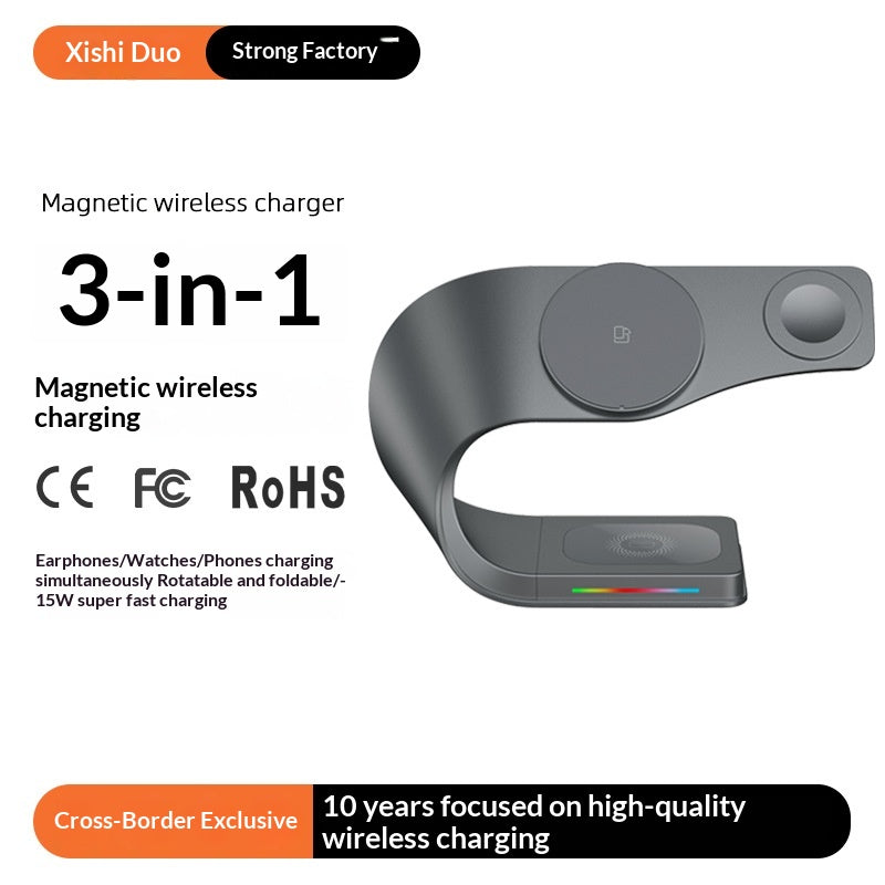 15W Fast Magnetic Wireless Charger - Metal Body