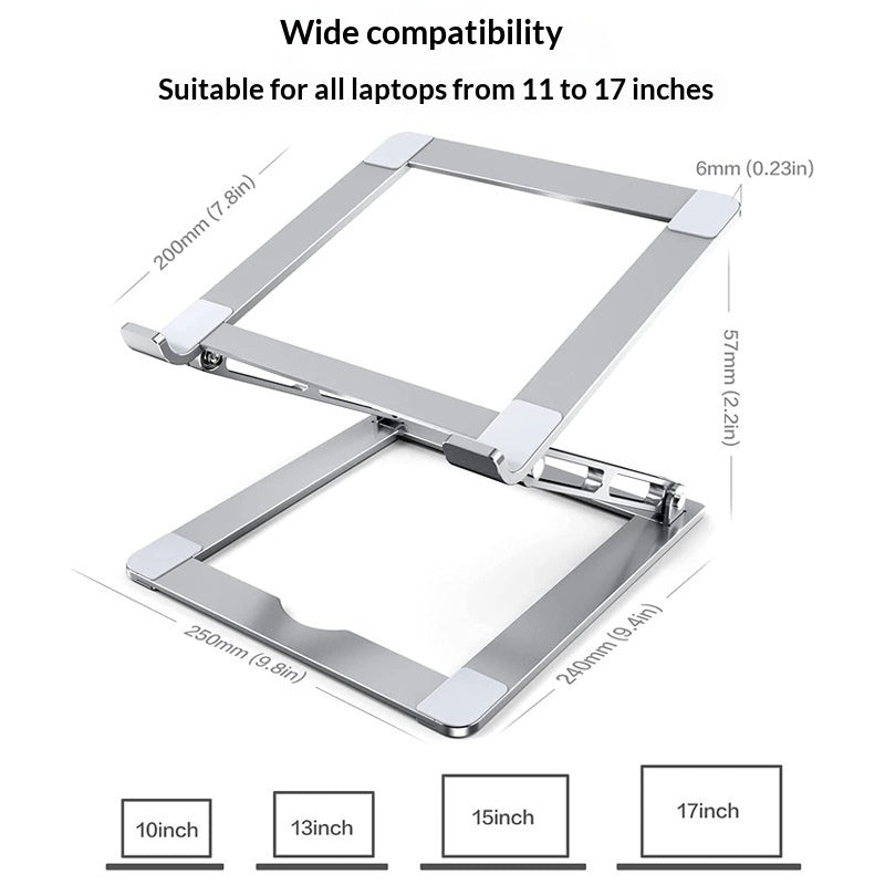 Aluminum Alloy Double-Layer Height-Adjustable Folding Storage Cooling Stand
