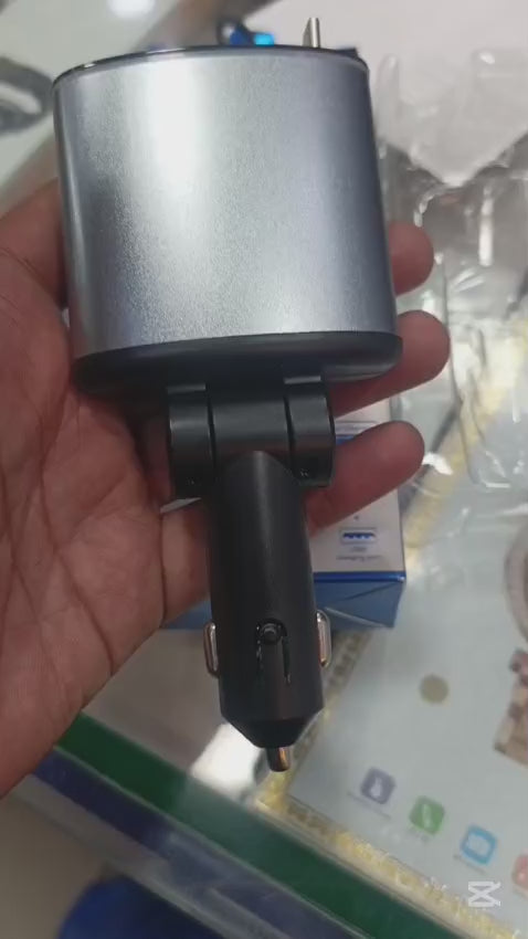 4 In 1 Car Charger 120W Retractable Design Without Light Durable Reliable Fast Charging Compact Practical Choice For Smartphones And Gadgets