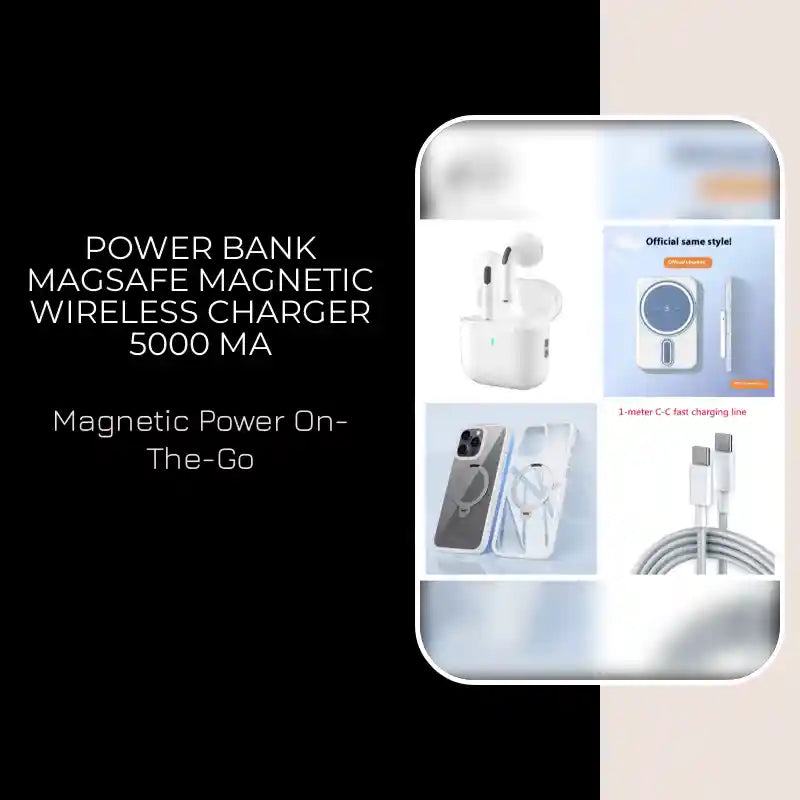 Power Bank Magsafe Magnetic Wireless Charger 5000 MA by@Outfy