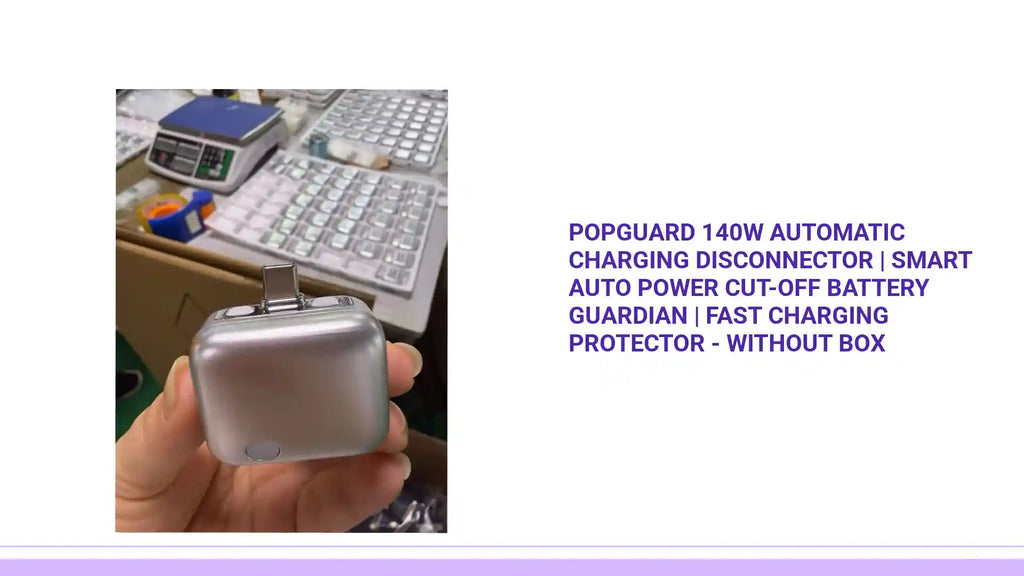 PopGuard 140W Automatic Charging Disconnector | Smart Auto Power Cut-Off Battery Guardian | Fast Charging Protector - Without Box by@Outfy